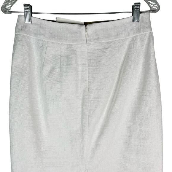 Banana Republic Skirt White Pencil Lined 4 Textured New - Picture 9 of 11